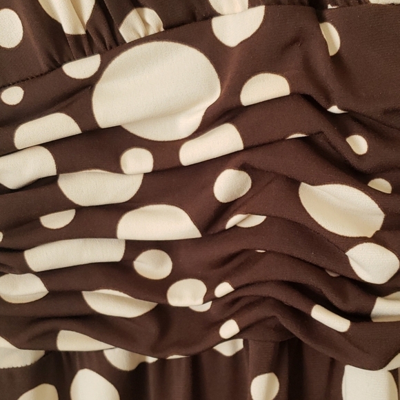 Sandra Darren Polka Dot Cap Sleeved Dress Size 8 - Picture 5 of 9